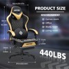 HOFFREE Gaming Chair with Massage Lumbar Support Leather High Back
