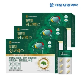 Ginkgo Max for blood circulation, 120 tablets for 4 months, 3 boxes, ginkgo leaf extract, blood circulation improvement, memory improvement, 6 types of functional nutrients / 혈행엔 징코맥스 4개월분 120정 3박스 은행잎 추출물 혈행개선 기억력개선 영양제 6종 기능성