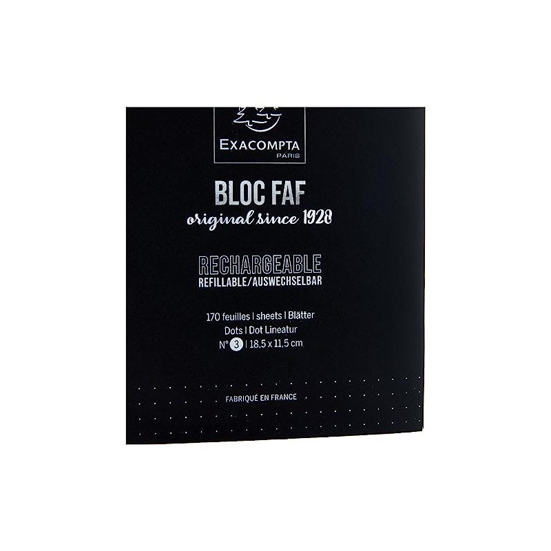 Exacompta 12523E FAF Polka Dot Refill Pads 170 Sheets 18.5