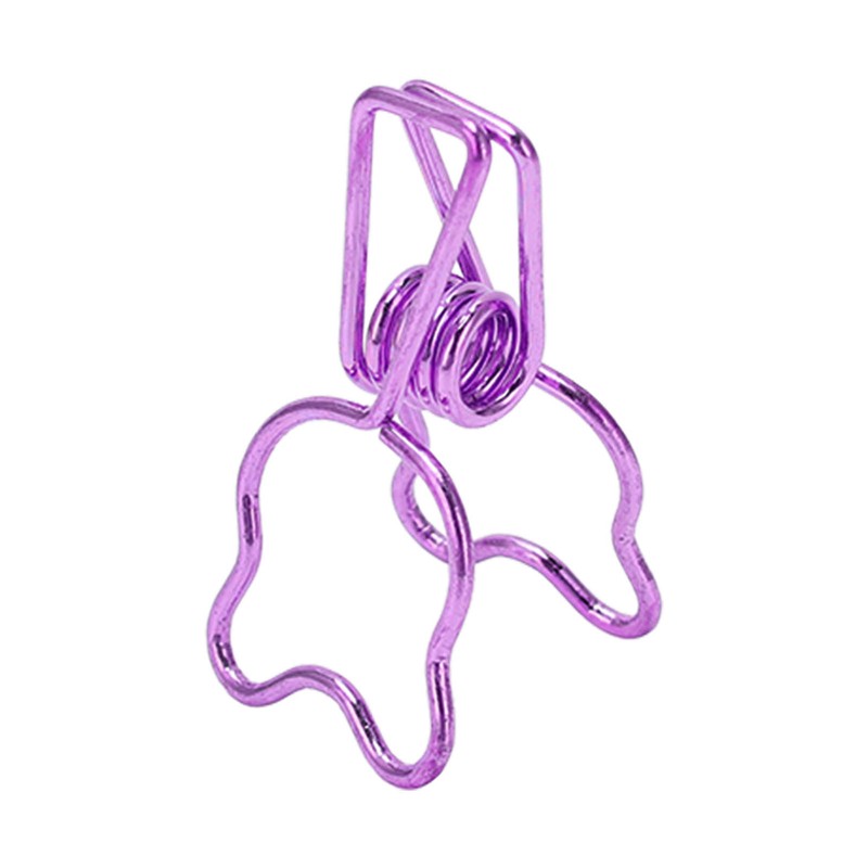 100Pcs Binder Clips Hollow Cute Bear Shape Sturdy Metal Small