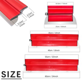 XWADJCD Drywall Skimming Blade Set, 10''+16''+24'' Skimming Blade, Precision 0.5mm Stainless Steel Blade, for Smoothing Walls and Ceilings