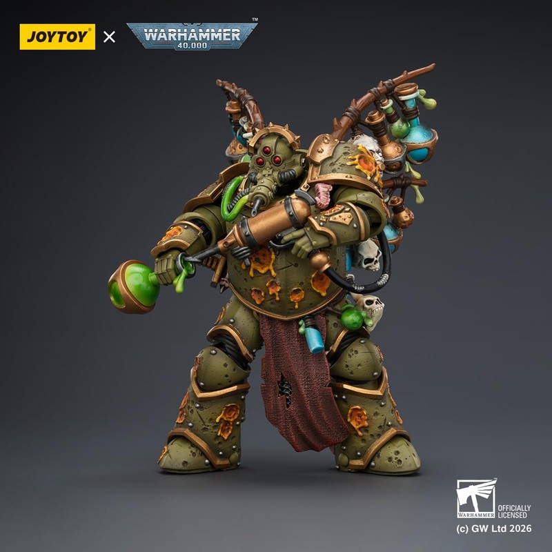 JOYTOY Warhammer 40K Death Guard Biologus Putrifier with Injector Pistol