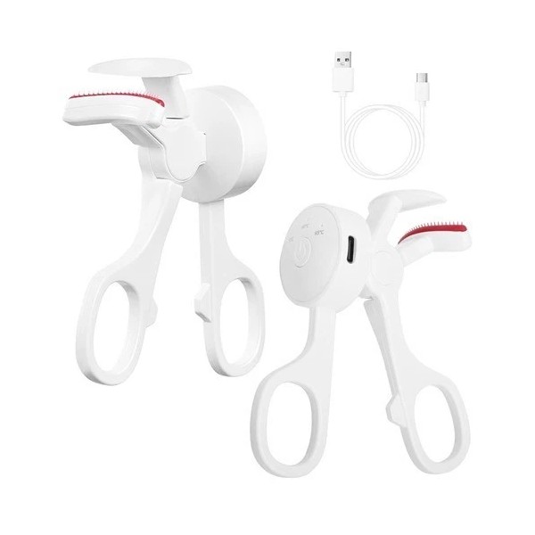 Unbranded Versatile Electric Heated Eyelash Curler w/ Comb 2Pcs USB
