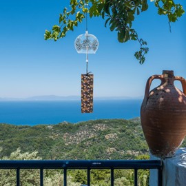 BESPORTBLE 4 Uds Colgante De Carillón De Viento De Cristal Campanas De Viento De Jardín Decoración Colgante De Boda Decoración De Campana De Viento Japonesa Colgante De Campanas De Viento