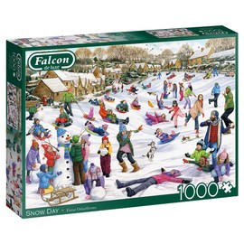 Jumbo, Falcon de luxe - Snow Day, Jigsaw Puzzles for Adults, 1000 piece