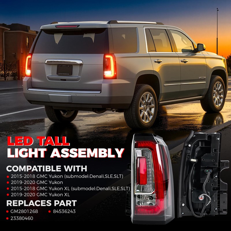 SHINEHOME LED Tail Light Assembly Compatible With 2015 2016 2017