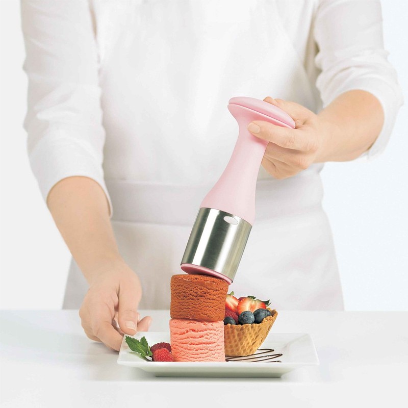 Cuisipro Scoop and Stack Ice Cream Scoop, Pink