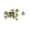 QWORK 3/8"-16 Iron Plate Nut, 12-Piece Set T-nut with Round