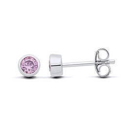 Sterling Silver Alexandrite Stud Earrings - June Birthstone