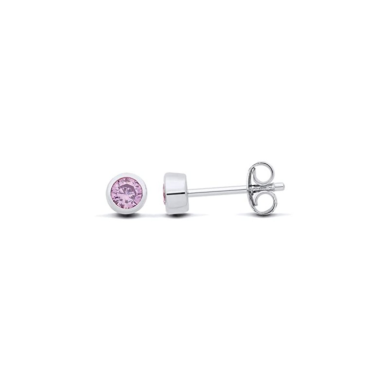 Sterling Silver Alexandrite Stud Earrings - June Birthstone