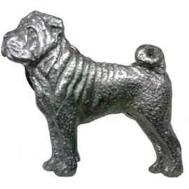 Shar Pei Dog Fine PEWTER PIN Jewelry Art USA Made
