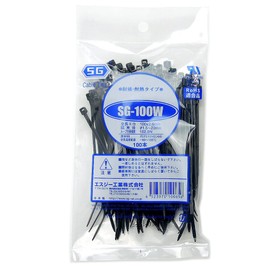 SG-100W Binding Band, Durable, Made in Japan, Professional Specifications, SG Thailand, Outdoor, Weatherproof, Heat Resistant Type (Length 3.9 inches (100 mm)