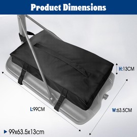 Fenghome Sandbag Organiser for Basketball Hoop Stand, 600D Waterproof Sandbag Organiser for Basketball Stand with Zips and Carabiner Black (100 x 64 x 13 cm)