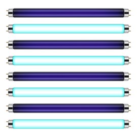 Qualirey 8 Pcs T8 Bug Zapper Replacement Bulbs, 10w Bug Light Bulbs Lamp Tube for 20W Electronic Device, Replacement 13 Inch Length Fluorescent Tube for Indoor Outdoor Mosquito Killer Lamp