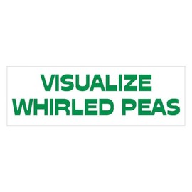 Generic Whirled Peas World Peace Bumper Sticker D756 Funny Political