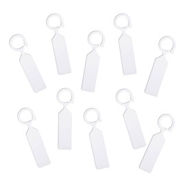 MHY 200 Pcs Thick Plastic Plant Labels - Garden Waterproof Plant Tree Tags - 4.3 inch Color Hanging Plant Markers for Plants, Potted Plants, Nurseries, Trees，Gardening (White)