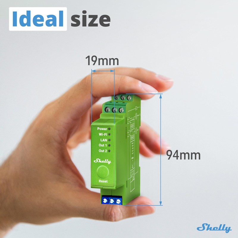 Shelly Pro Dimmer 2PM | Wi-Fi & LAN 2-Channel Smart
