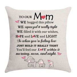 Aocaso Mum Gifts for Daughter Son, Mother Mom Mum Cushion Cover Pillowcase Throw Pillow Cover Birthday Gifts (mum-A)