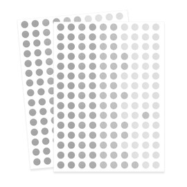 Yeachlaing 0.25 Inch Round Permanent Adhesive Color-Code Dot Stickers,Silver,Pack of 1800