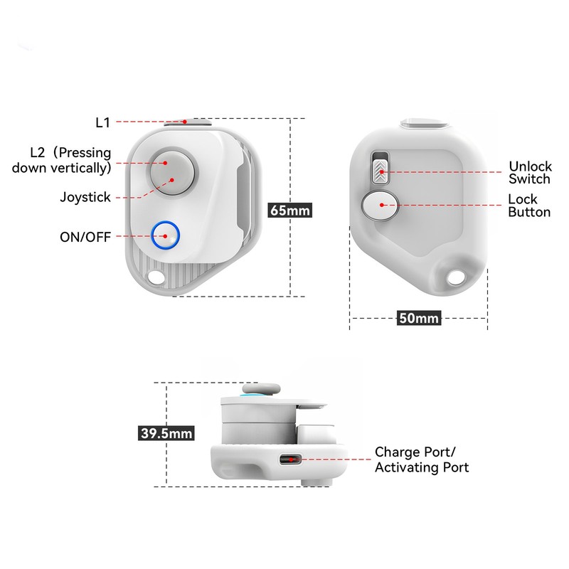 Mobile Game Joystick Rechargeable Unilateral Bluetooth Gaming Controller for IOS