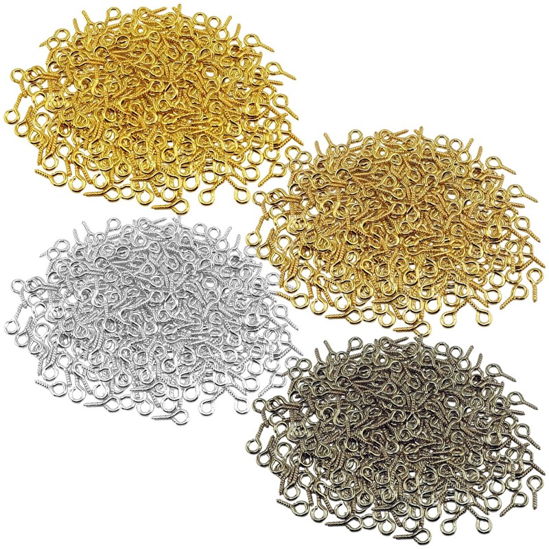 100 Pcs Small Screw Eye Pins, 10mm x 5mm small