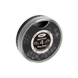 NGT 4 Way Dispenser - Non Toxic Fishing Split Shot - AAA, BB, 4,6