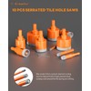Crosstar 10PCS Diamond Hole Saw Kit with Pilot Bit &