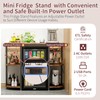 METYERRY Bakers Rack with Power Outlet and LED Light, Microwave