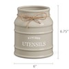 Barnyard Designs Ceramic Farmhouse Kitchen Utensil Holder for Countertop, Decorative