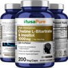 NusaPure Choline & Inositol 1000mg - 200 Veggie Caps (100%