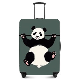 ANNA QUEEN Panda Travel Luggage Cover Suitcase Protector Suitcase Anti-Scratch,Stretchable Fit for 18-32Inch Luggage,Travel Bag Cover Washable Durable Polyester with Elastic Hem with Zipper Closure