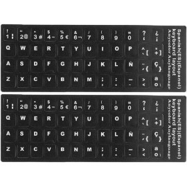 L&T Etiquetas Pegatinas Stickers Para Teclado En Español 2pzs