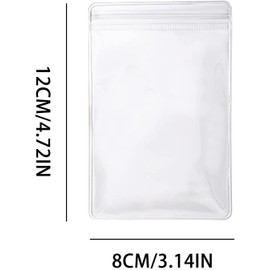 GSXRB PVC Jewelry Pouches Clear Zipper Bags Anti Oxidizing Earrings Storage Bags for Storage Jewelry Packing Bags (3.14 * 4.72)