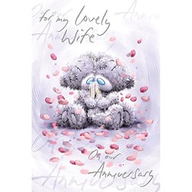 Me To You Bear Lovely Wife Anniversary Card, 153mm x 230mm / 6 inch x 9 inch.