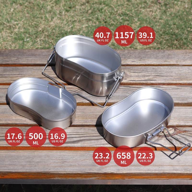 Goetland German Style M31 Military Mess Kit Mess Tin 304