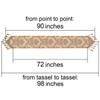 Grelucgo Luxury Thick Lined Damask Table Runners with Multi-Tassels (12x88
