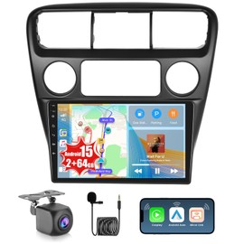 Realdio 2+64GB Android 15 Car Stereo for Honda Accord 6th 1998-2003 with Wireless CarPlay Android Auto, 9" Touchscreen Car Radio for Accord 6th with GPS WiFi Bluetooth FM/RDS EQ 26UI Backup Camera MIC