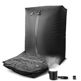 Vacuum Bags for Travel Luggage with Electric Pump, IP67 Reusable Vacuum Compression Bags for Travel, Backpack & Suitcases | Space-Saving Vacuum Seal Packing Cubes for Clothing (1PC-M-PUMP)