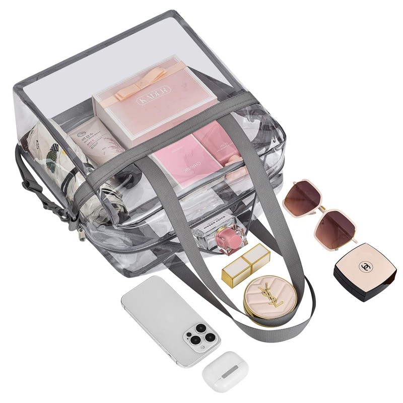 Oraben Clear Bag Stadium Approved 12x6x12 Clear Tote Bag with