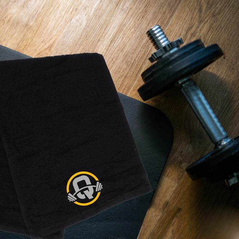 Always Looking Good Gym Towel with Monogrammed Embroidery Initial Gift