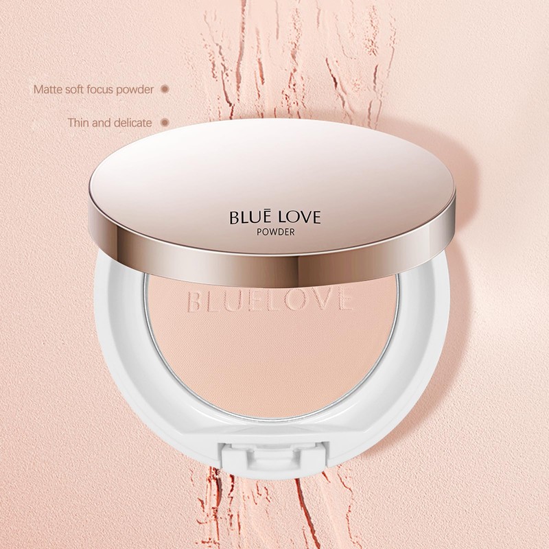 BLUE LOVE Face Finishing Pressed Powder, Lightweight Matte Setting Powder