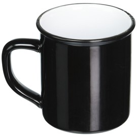 Abbott Collection Enamel Look Stoneware Mug, Black
