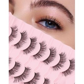 Natural Lashes Natural Eyelashes Natural Look Wispy Lashes Mink Lashes False Eyelashes Fake Eyelashes C Curl Lashes Strip Lashes Bright-02