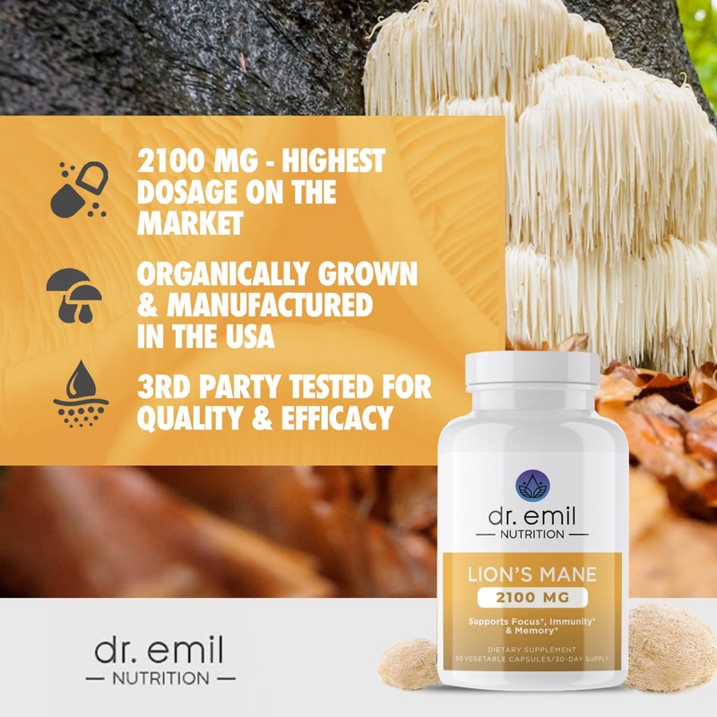 DR. EMIL NUTRITION DR. EMIL NUTRITION 2100mg Organic Lions Mane