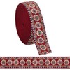 PH PandaHall 9.14 m Jacquard Flower Ribbon 32 mm Red