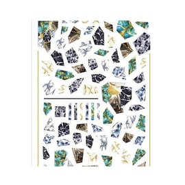 Generic Portraits Painting Marble Polka Dots Rainbow Abstract Nail Stickers R255 Nail Wraps Art Stickers Manicure Supplies for Women for Home Nails Full Long Lasting Easy Apply and Remove