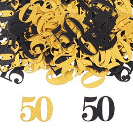 GoldRock Confetti Large 50th Birthday Decoration Gold, Pack of 100 Table Decoration 50th Birthday Man Woman, Confetti Decoration 50th Birthday Decoration, 50th Birthday Man Decoration, Confetti for
