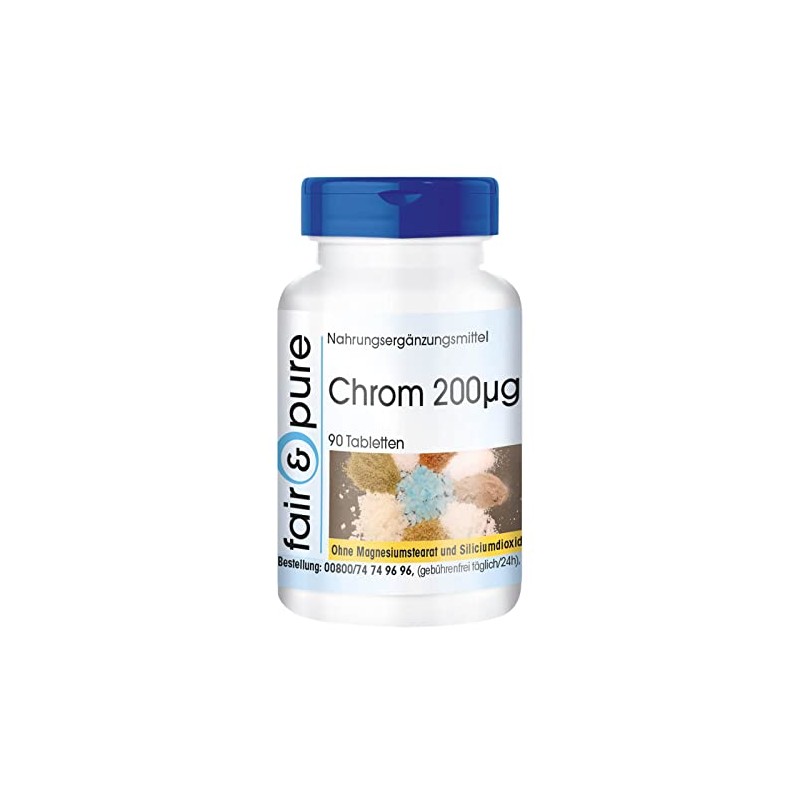Chrome Tablets 200 μg – Made of Chrome Picolinate –
