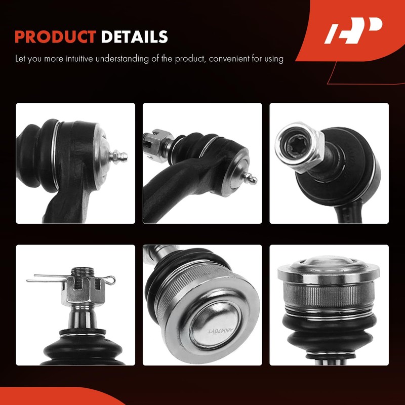 A-Premium Set of 6, Front Sway Bar Link, Upper Ball