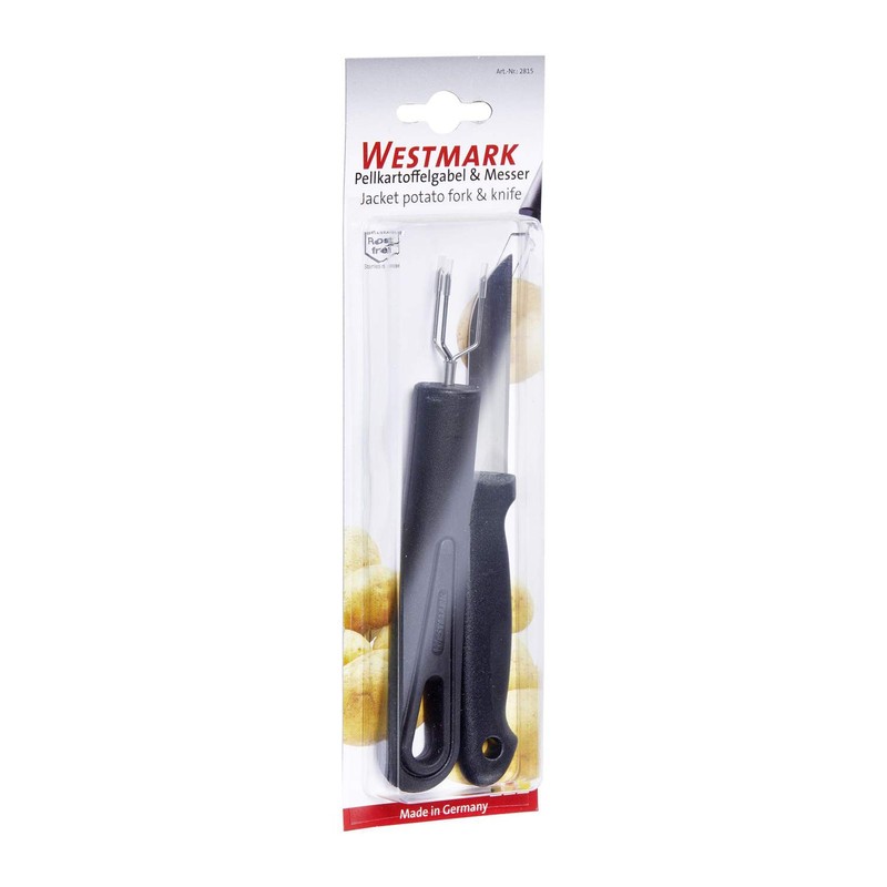 Westmark Messer + Pellkartoffelgabel mit 3 Zinken, Set 2-tlg., Rostfreier
